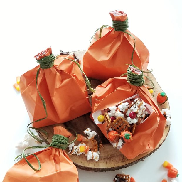 Halloween Popcorn Mix and Pumpkin Bags - Eighteen25