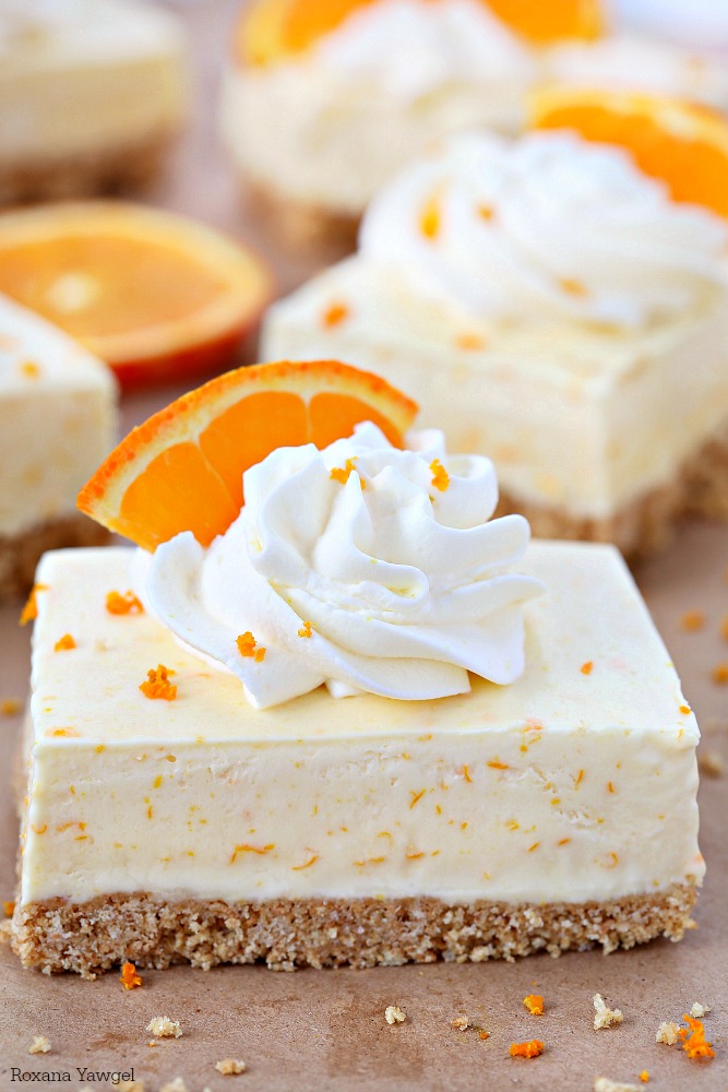 Orange Dreamsicle Pie Bars 