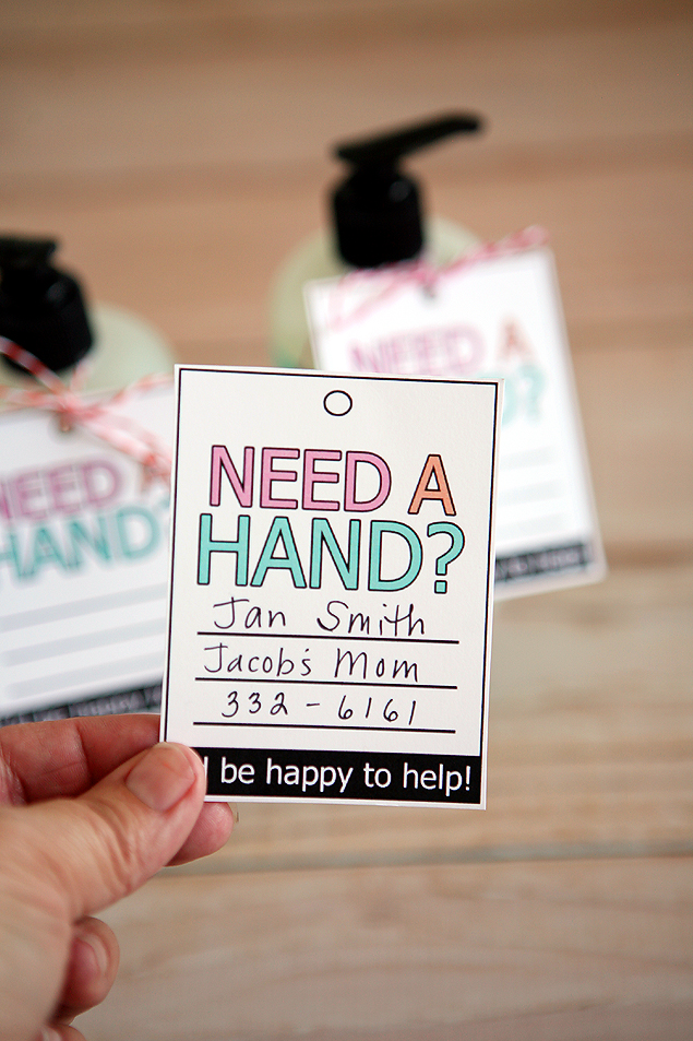 Free Printable Need A Hand? Tags