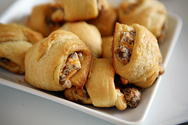 Yummy Sausage Cream Cheese Crescent Rolls. Super easy to put together and everyone loves them! 