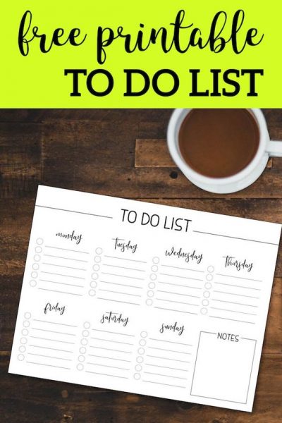 Printable To Do List You Can Print For Free | Eighteen25