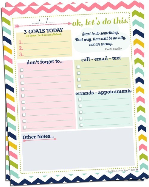 cute daily to do list template