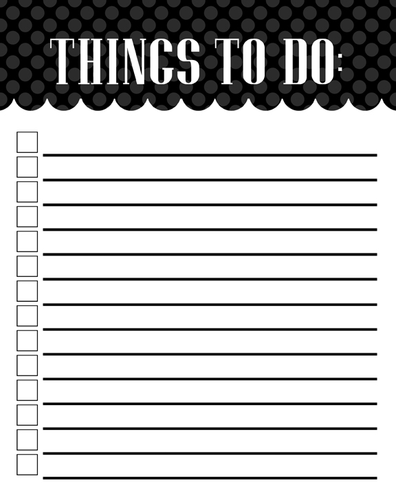 Free Printable To Do List For Home