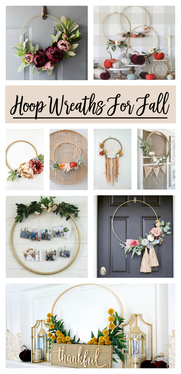 Awesome Hoop Wreath Ideas For Fall! Love so many of these. 