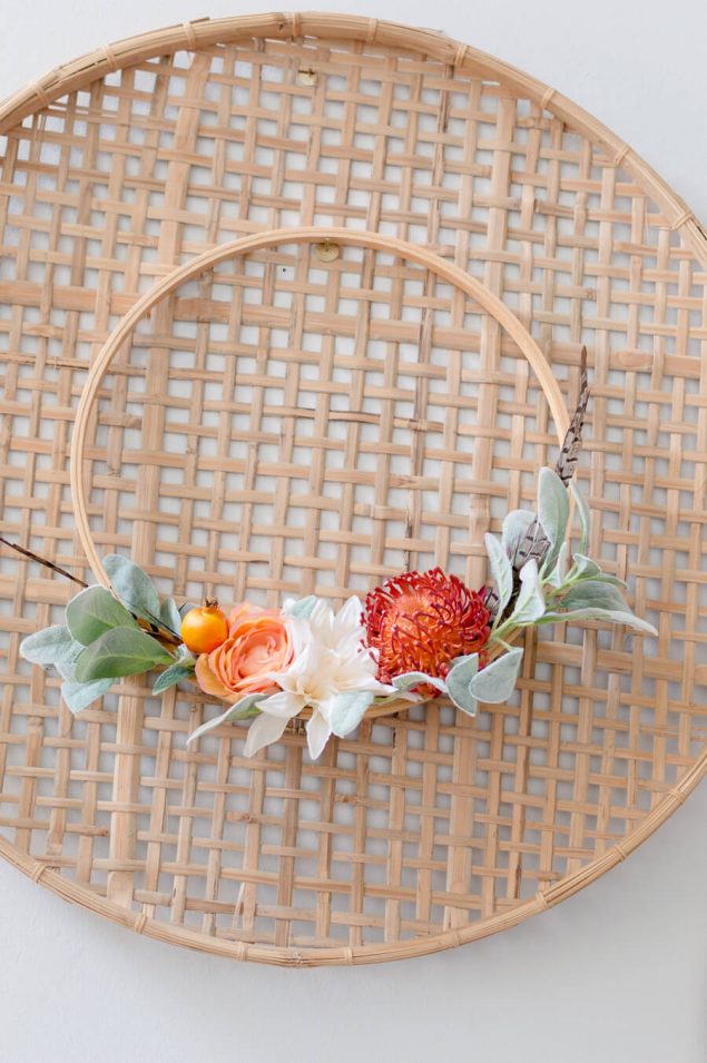 Easy DIY Fall Embroidery Hoop Wreath | The Home I Create