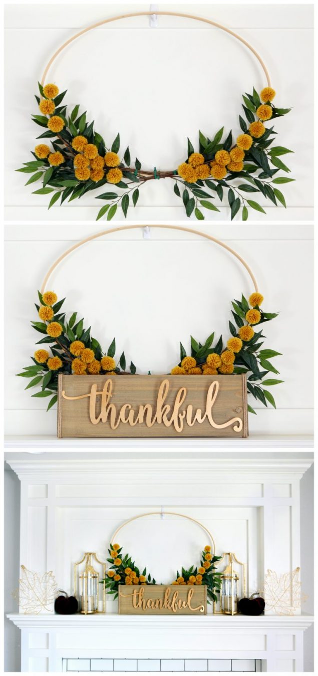 Pretty Fall Hoop Wreath | Eighteen25﻿