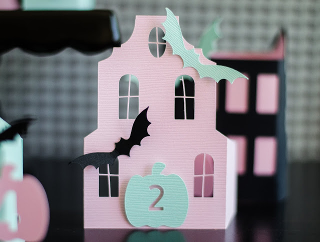 Halloween Countdown Houses in fun nontraditional colors!