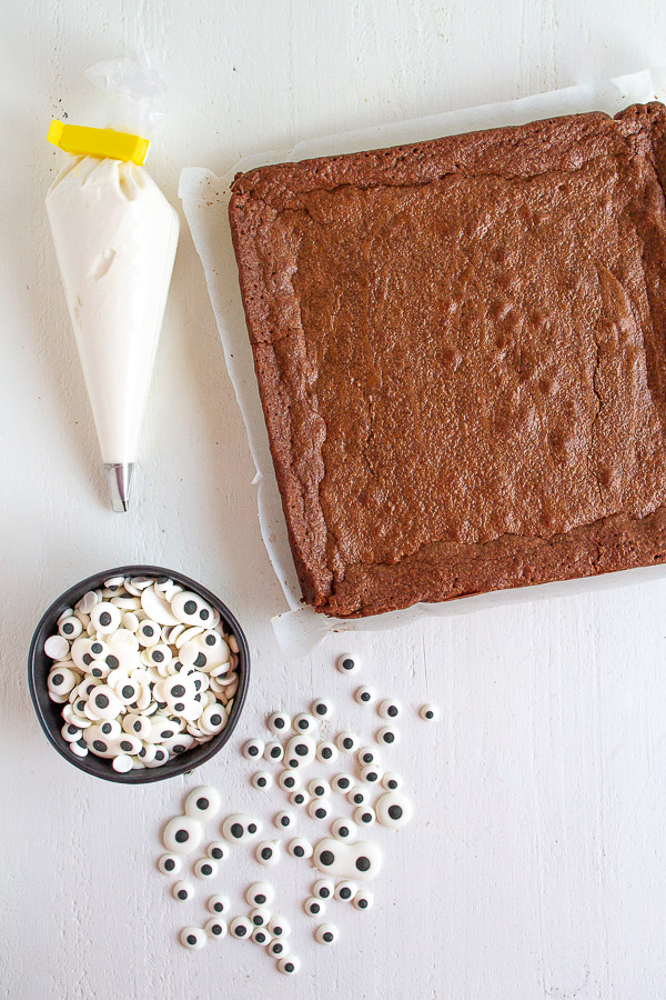 Supplies for Mummy Brownies