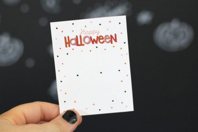 Happy Halloween Accessory Cards. Attach anything from jewelry to mini candy bars to them.