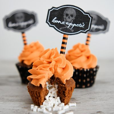 Candy Filled Halloween Cupcakes