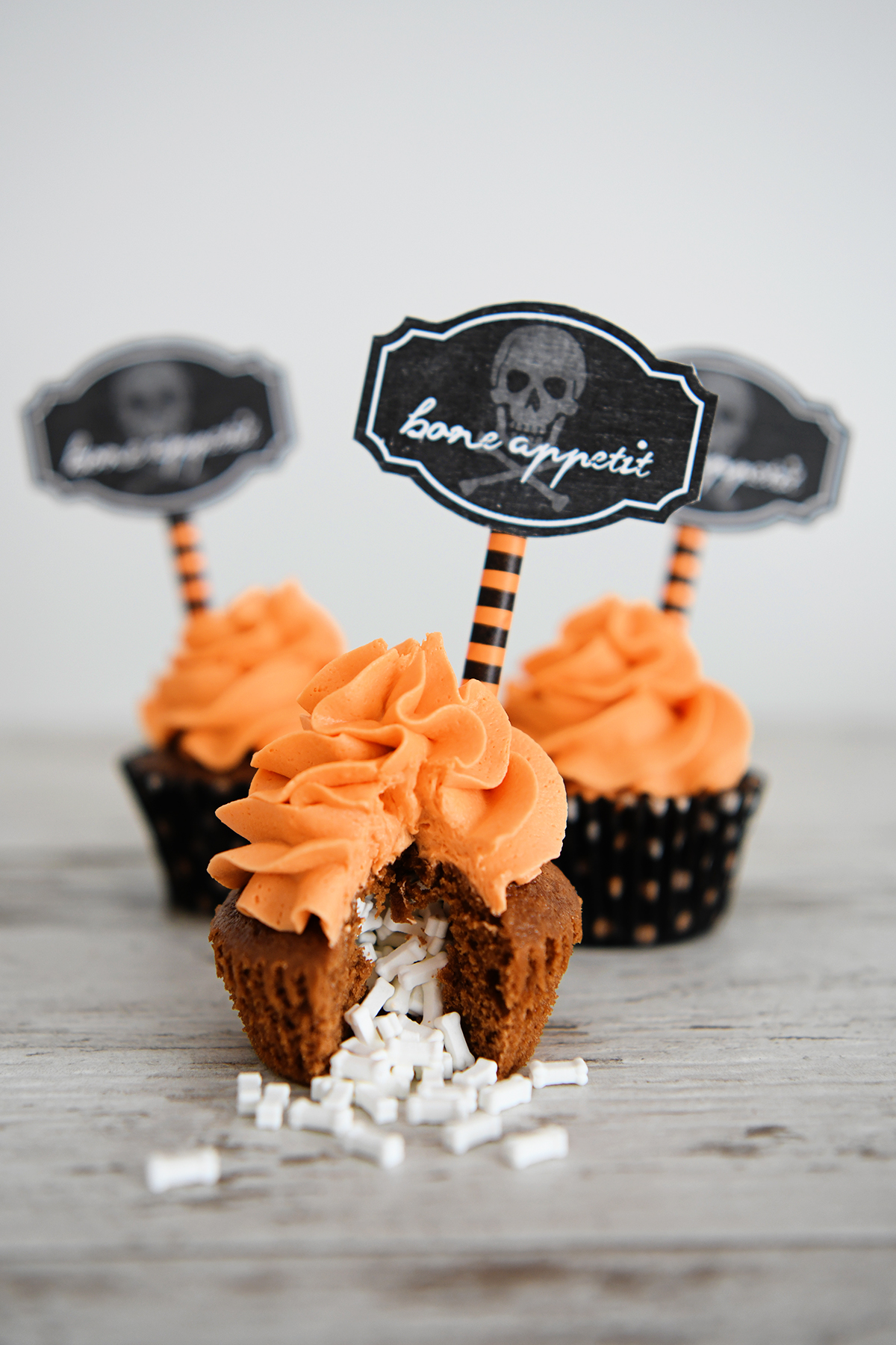 Candy Filled Halloween Cupcakes