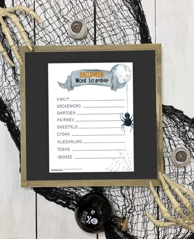 Printable Halloween Word Scramble | Halloween Games