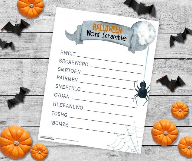 Halloween Word Scramble | Fun Halloween Games