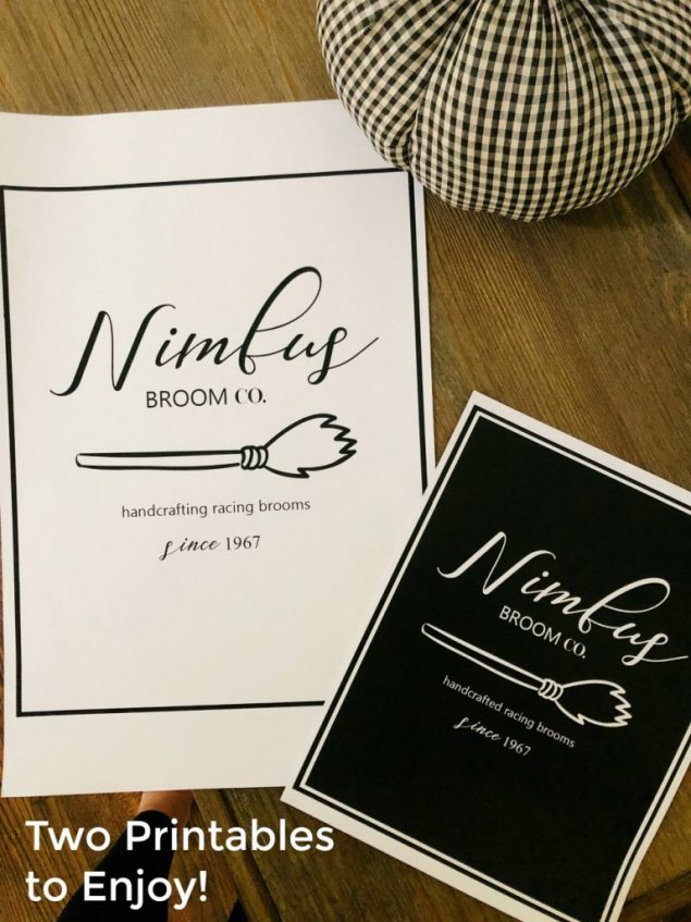 Nimbus Broom Co. Prints | Harry Potter Printables