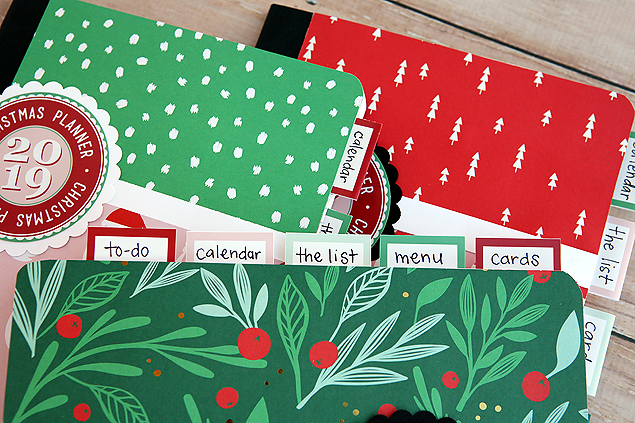 Divider tabs in our Christmas Planner