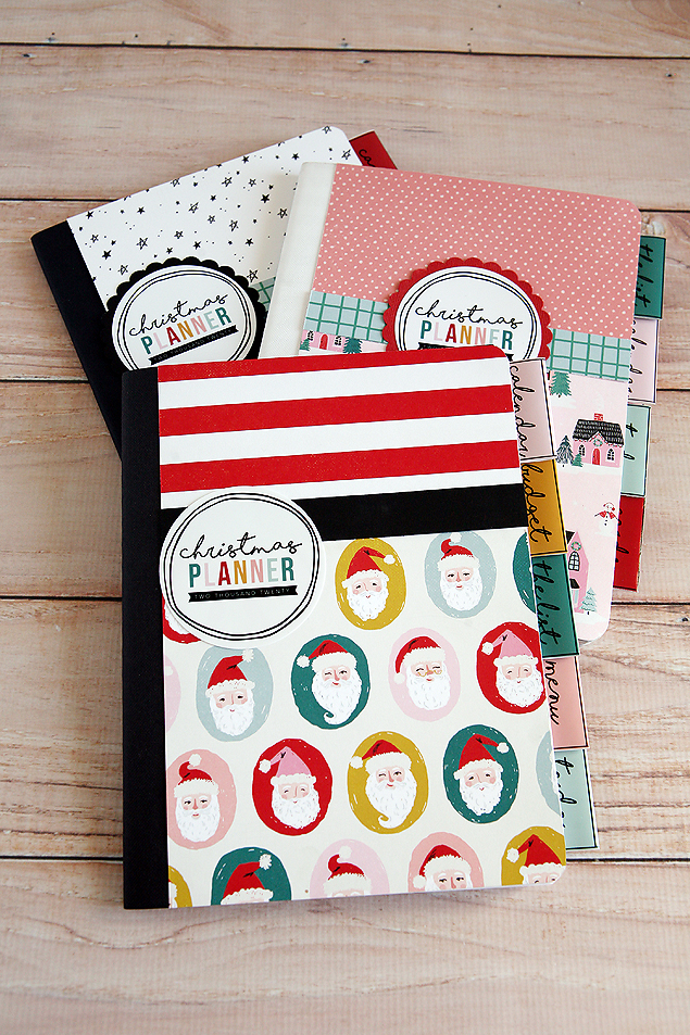 DIY Christmas Planners. There are so fun to make! Includes the free printable tags so you can make your own. #ChristmasPlanner #ChristmasPrintables