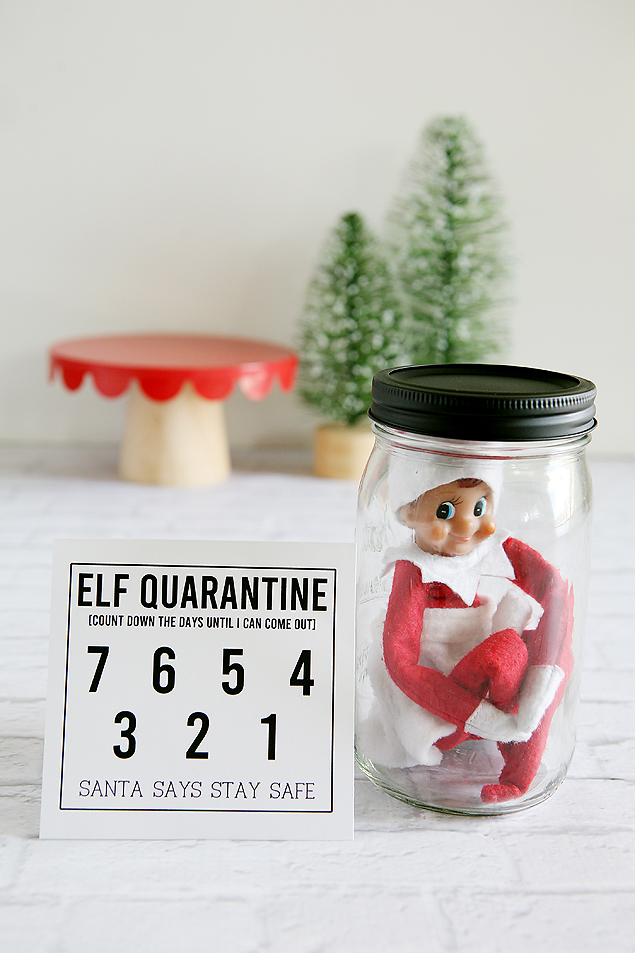 Free Printable Elf On The Shelf Quarantine countdown. The kids will get a kick out of this! 