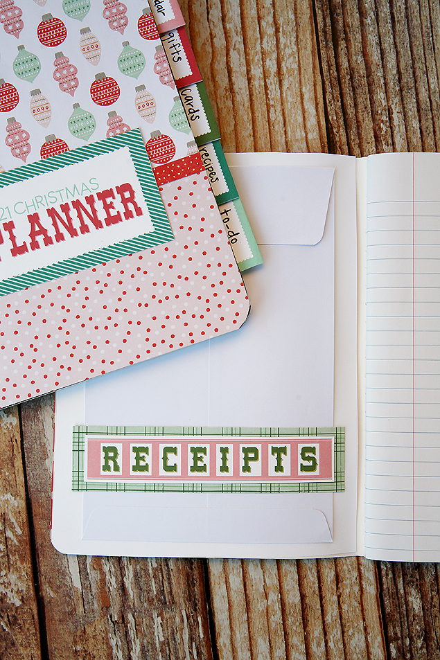 2 envelopes and printables for receipts and coupons.